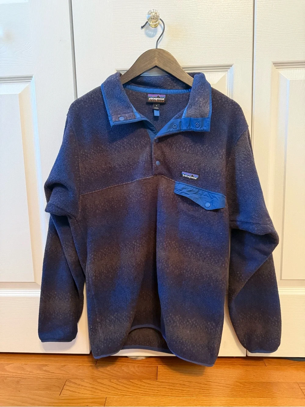 Patagonia Synchilla Snap-T Fleece Pullover in Gem Stripe New Navy